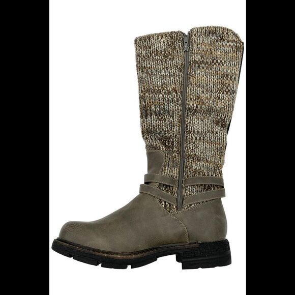 MUK LUKS Women's Logger Alberta Boots Gray - Medium - Picture 2 of 2